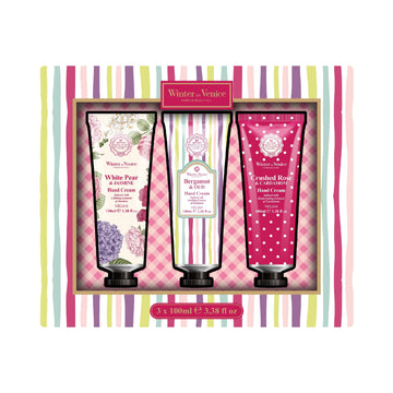 Winter In Venice Parisian Bouquet Hand Cream Tube Trio Set
